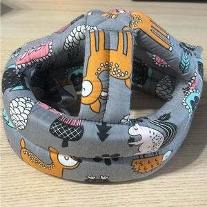 Gray and Orange baby head protector / Home helmet